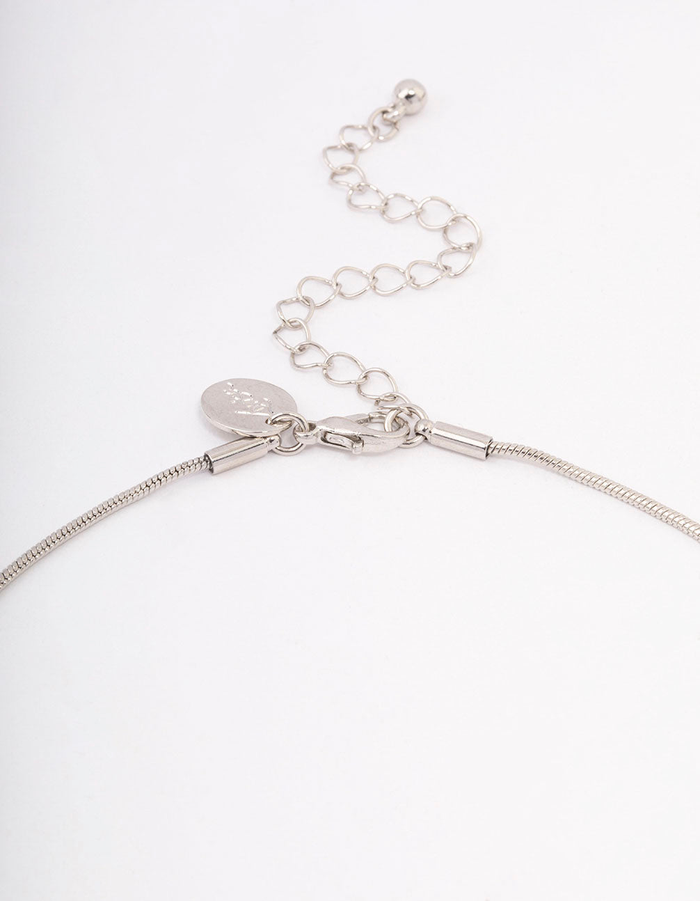 Silver Snake Chain Pearl Pendant Necklace