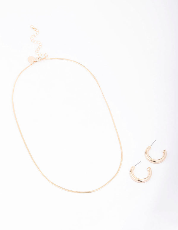 Gold Snake Chain Jewellery Set