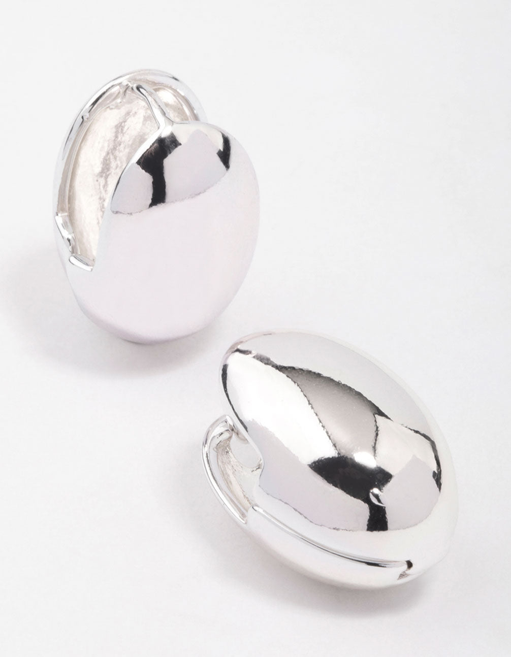 Silver Plated Brass Grape Huggie Earrings
