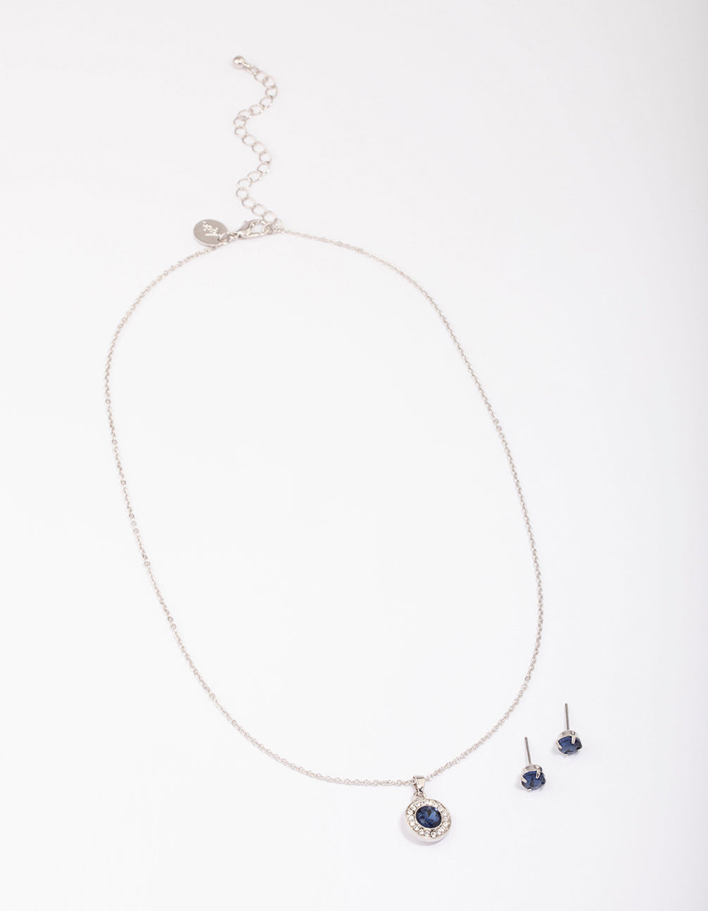 Silver Diamante Halo Jewellery Set