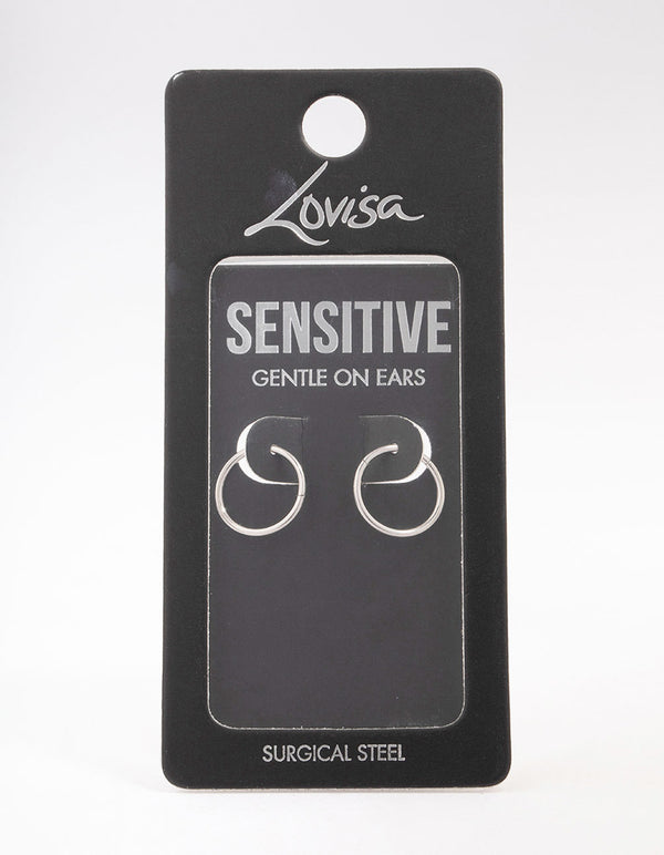 Surgical Steel Sleeper Hoop Earrings 12mm