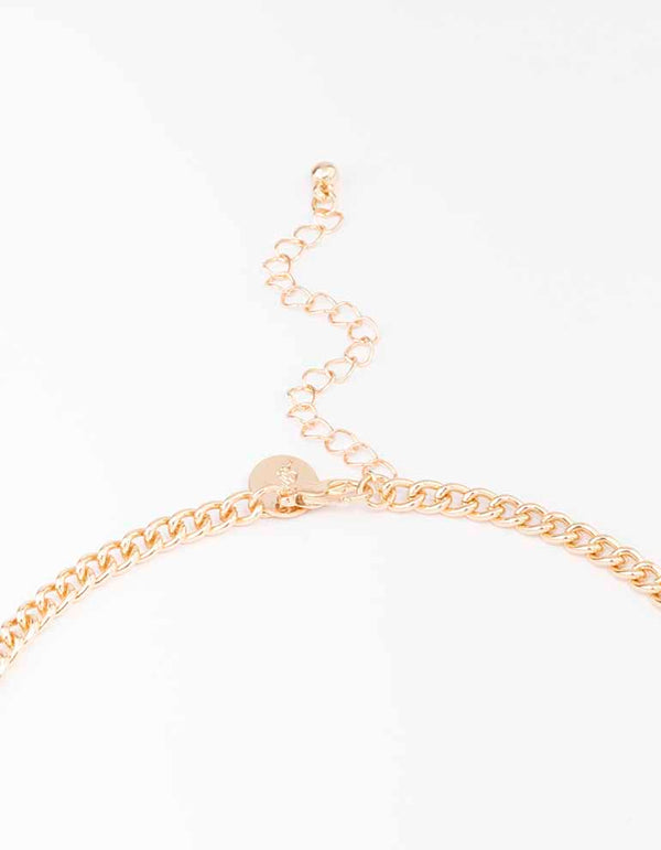 Gold Short Iridescent Petal Necklace