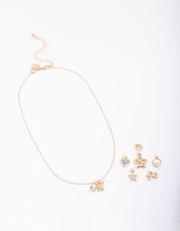 Kids Rose Gold Make Your Own DIY Charm Necklace