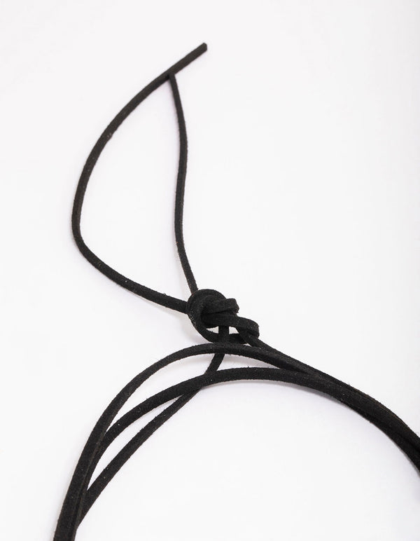 Gold Flower Layered Cord Necklace