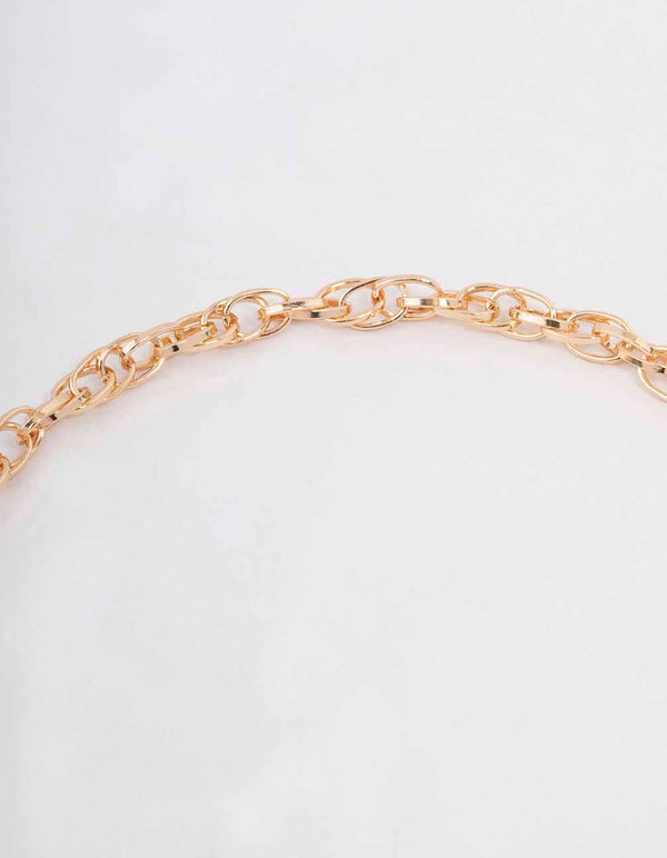 Gold Filigree Puffy Heart Necklace