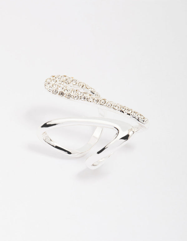 Silver Plated Bling Split Ring
