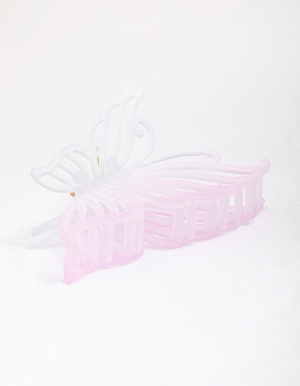 Lilac Ombre Butterfly Hair Claw Clip