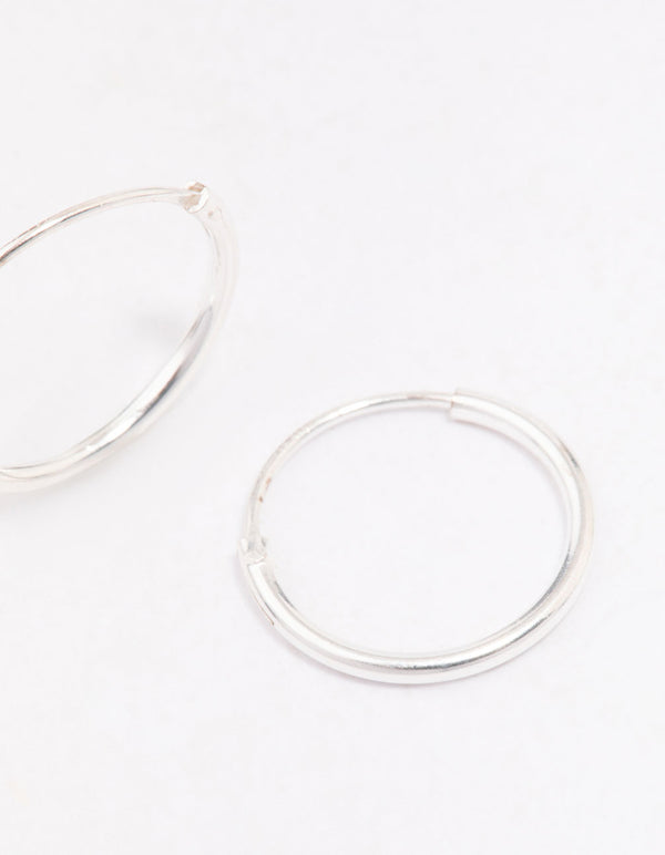 Sterling Silver Hoop Earrings 12mm