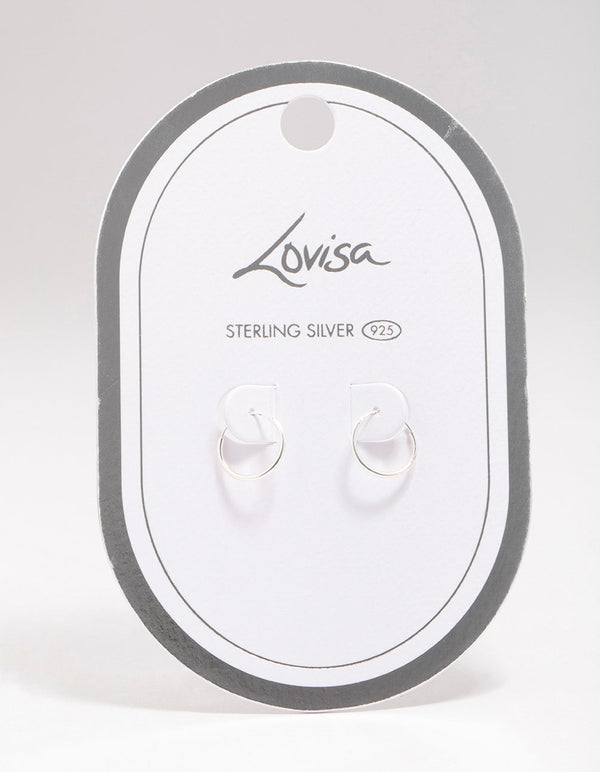 Sterling Silver Hoop Earrings 12mm