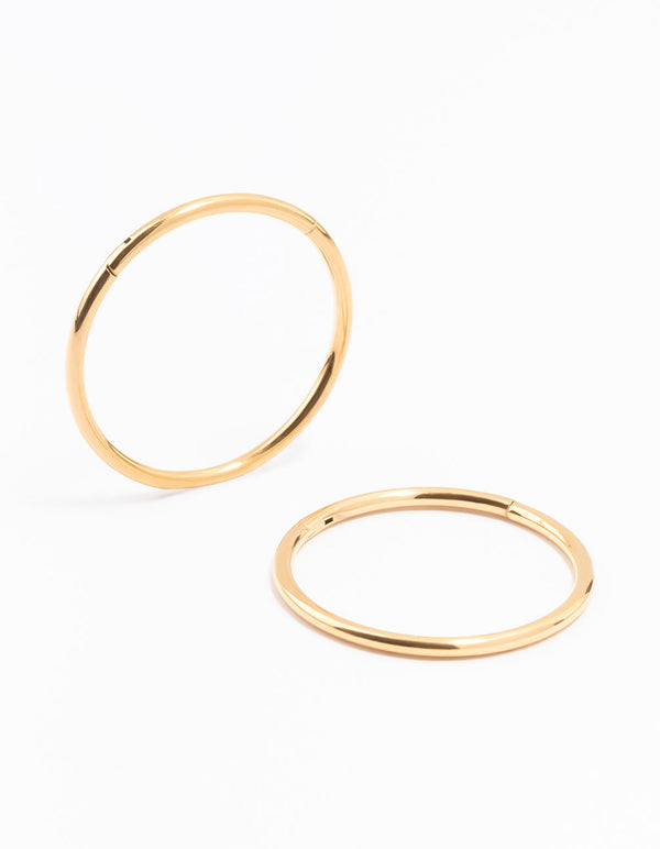 Gold Plated Surgical Steel Sleeper Earrings 14MM
