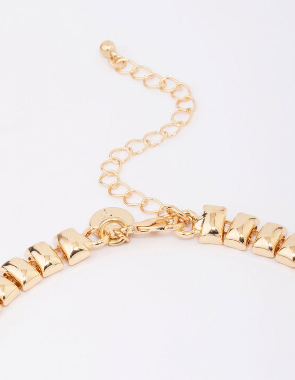 Gold Diamante Statement Necklace