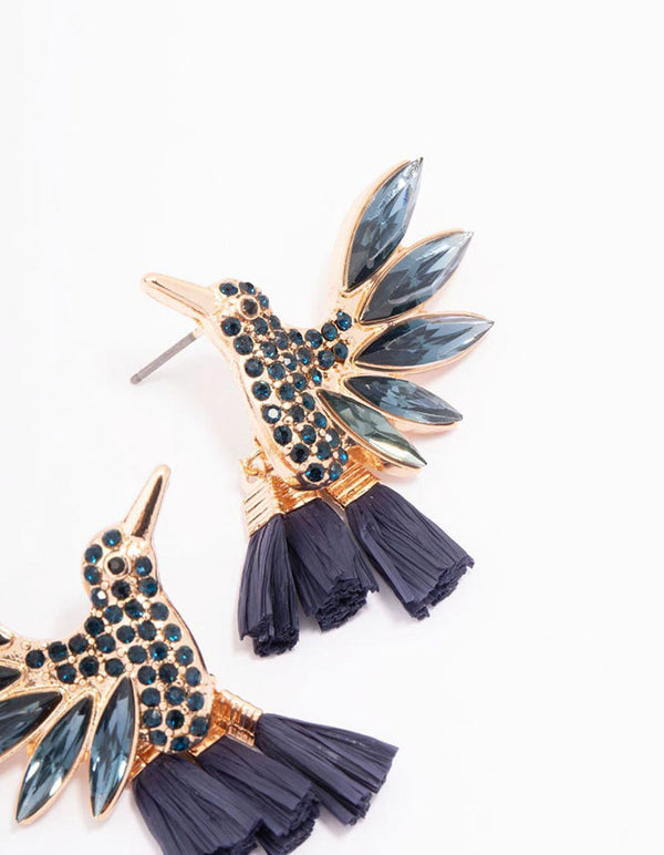 Two-Toned Hummingbird Stud Earrings