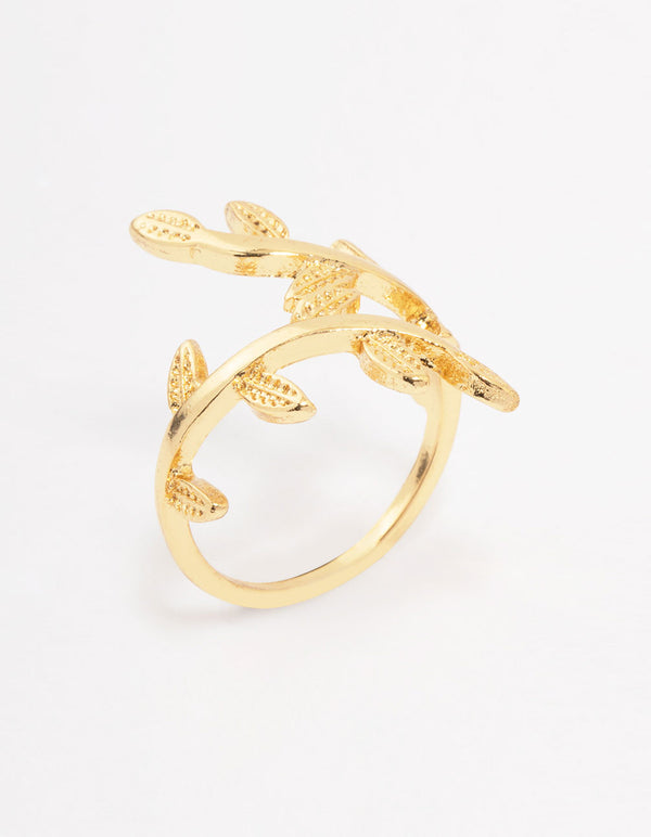 Gold Plated Vine Wrapped Ring