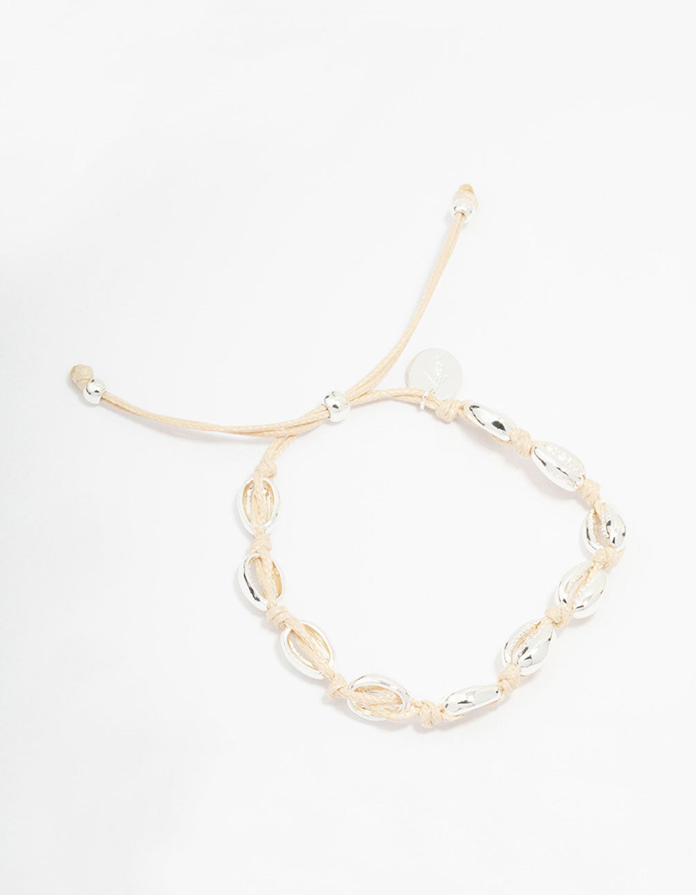 Silver Molten Seashell Toggle Bracelet