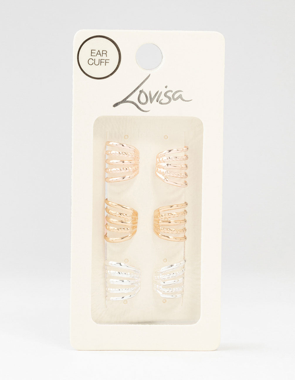 Mixed Metals Ear Cuffs 6-Pack