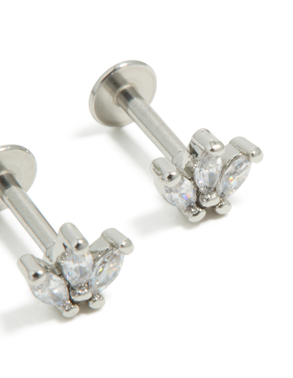 Surgical Steel Triangle Marquise Flat Back 2-Pack