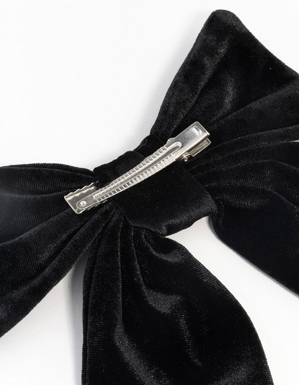 Medium Relaxed Velvet Bow clip