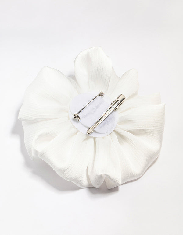 Crepe Folded Flower Clip