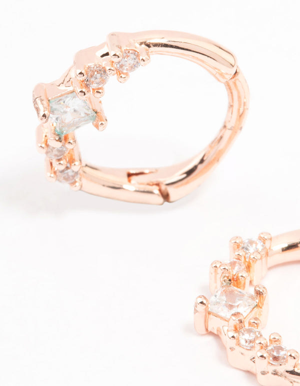 Rose Gold Plated Cubic Zirconia Clicker
