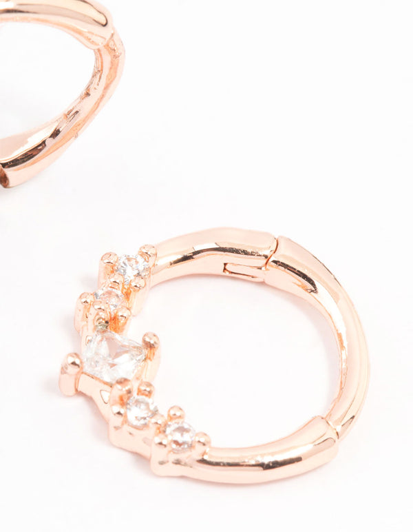 Rose Gold Plated Cubic Zirconia Clicker