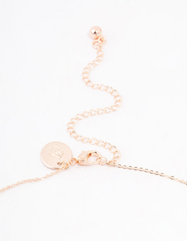 Rose Gold Plated Cubic Zirconia Milky Way Pendant Necklace