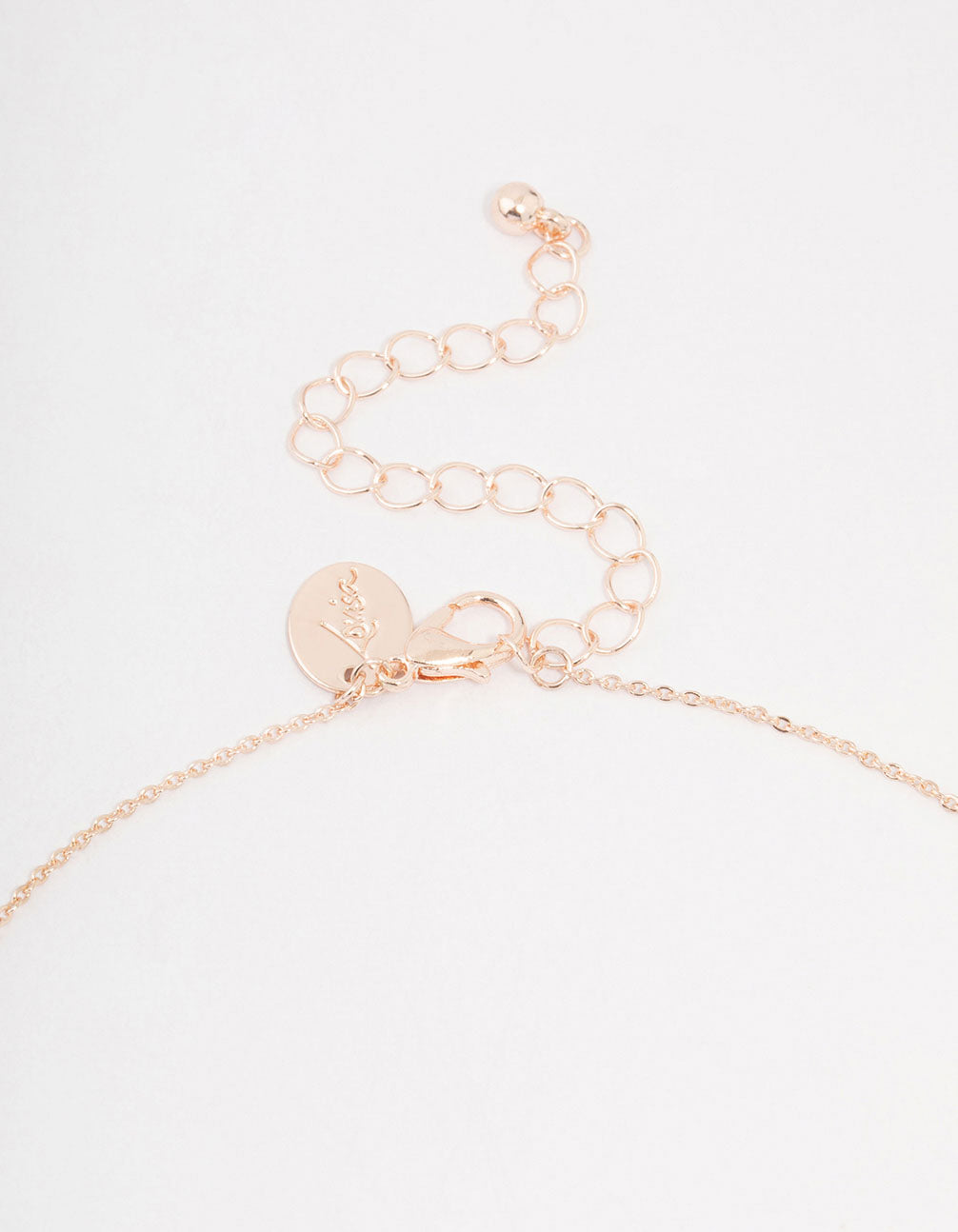 Rose Gold Plated Cubic Zirconia Flower Y-Necklace