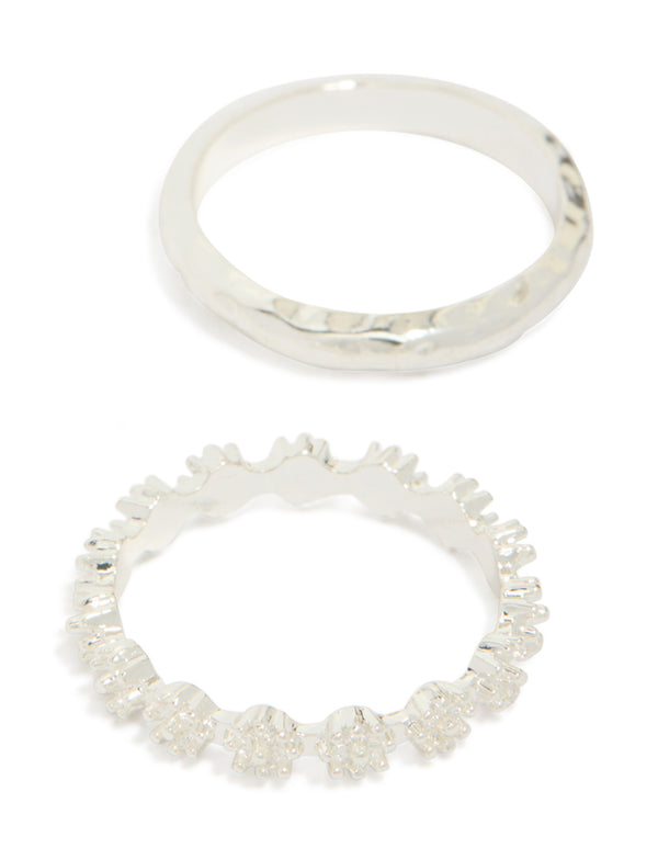 Shiny Flower Vine Ring 3-Pack
