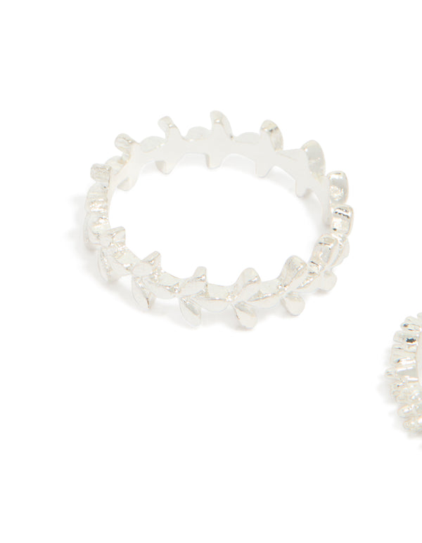 Shiny Flower Vine Ring 3-Pack