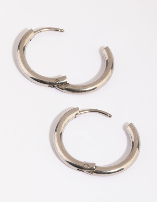 Surgical Steel Medium Huggie Hoop Earrings