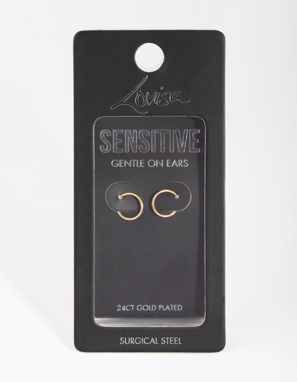 24 Carat Gold Plated Surgical Steel Sleeper 8mm Earrings
