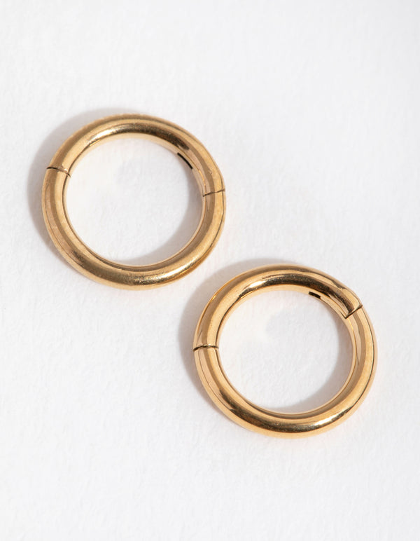 24 Carat Gold Plated Surgical Steel Sleeper 5mm Earrings