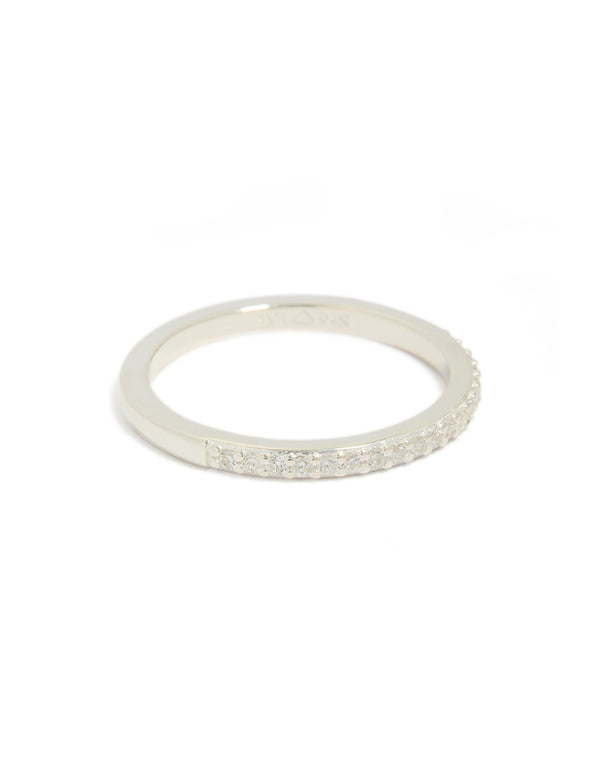 Sterling Silver Cubic Zirconia Pave Ring