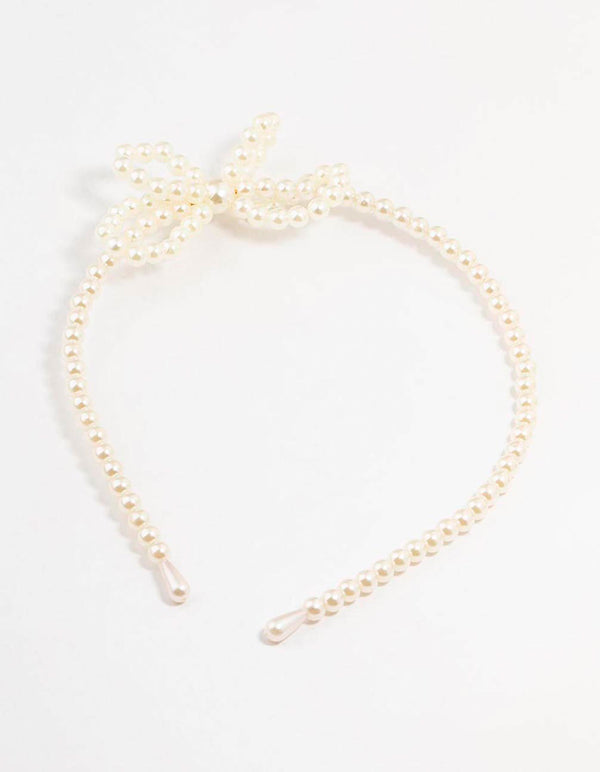 Kids Plastic Pearl Beaded Headband