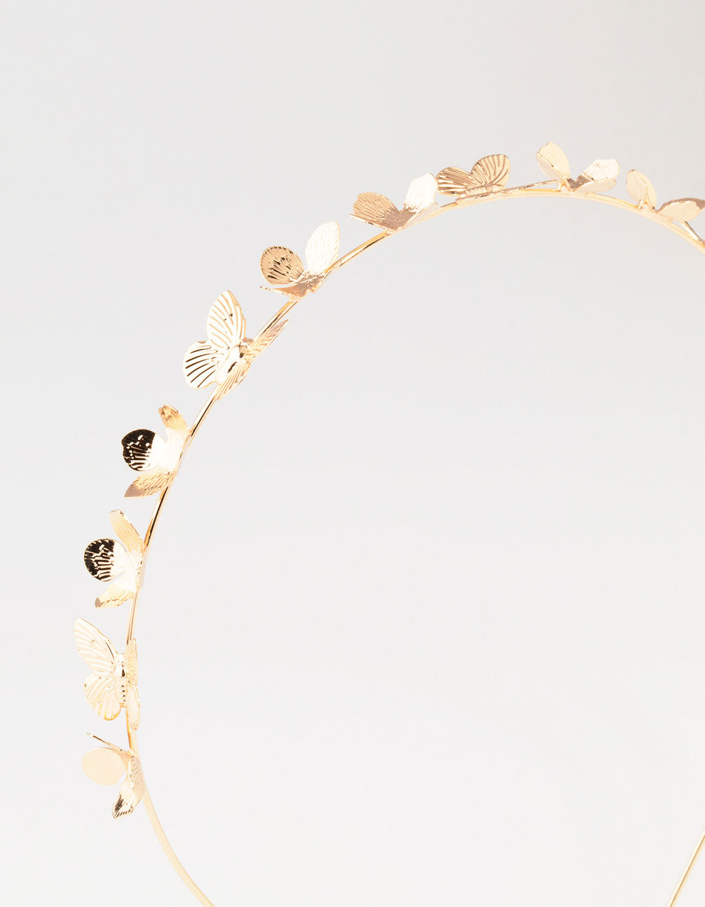Small Gold Flower Butterfly Headband