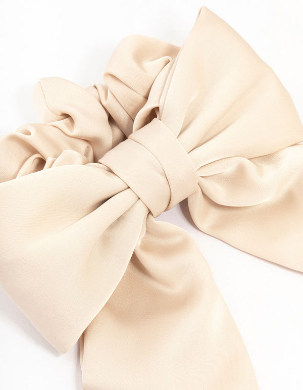 Pink Medium Relaxed Bow Scrunchie
