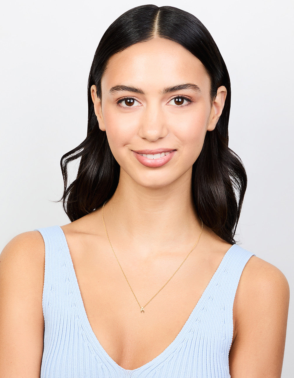 Gold Plated Sterling Silver Letter A Necklace