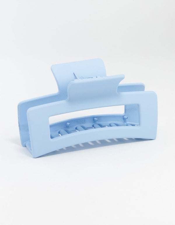 Large Blue Plastic Coated Claw Clip