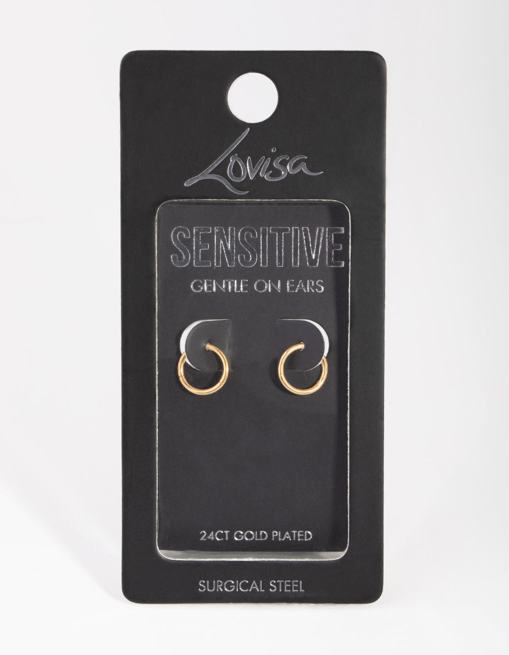 Fine Gold Plated Surgical Steel Sleeper Earrings 8MM