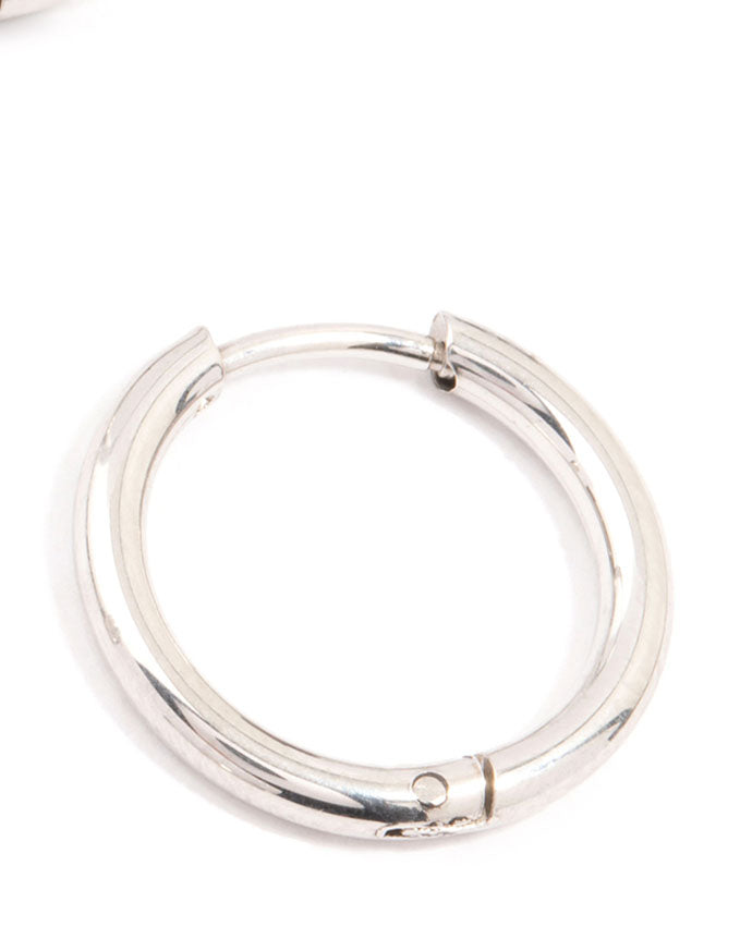 Waterproof Stainless Steel Small Hoop Earrings 2-Pack