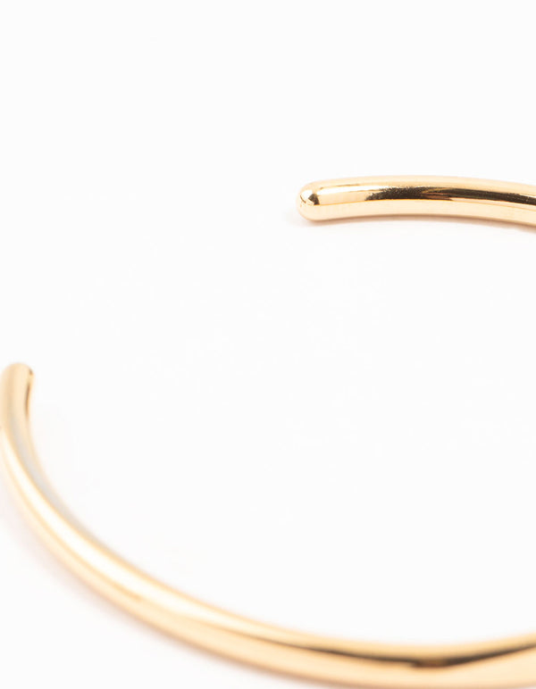 Waterproof Gold Plated Stainless Steel Slim Wrist Cuff Bangle