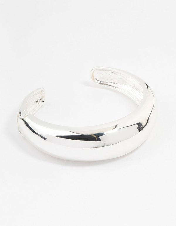 Silver Plated Round Wrist Cuff