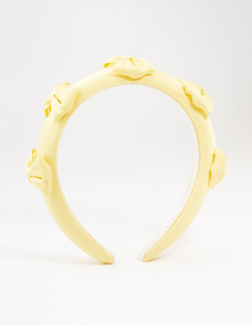 Small Lemon Puffy Bow Headband