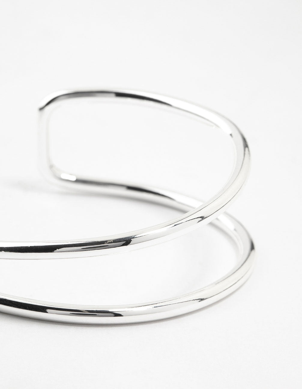 Silver Plated Open Wrist Cuff