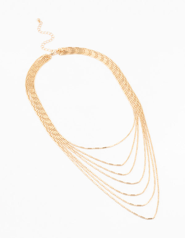 Gold Multirow Necklace