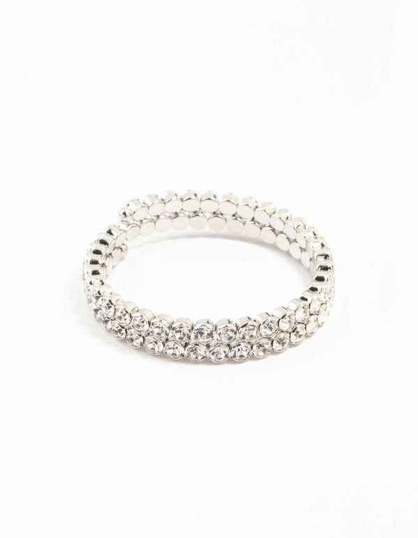 Silver Diamante Bangle
