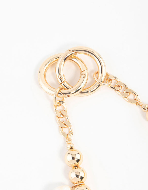 Gold Multiple Charms Keychain