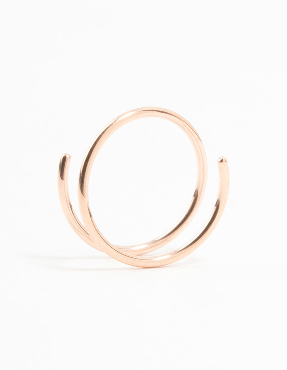 Rose Gold Plated Surgical Steel Double Twisted Nose Ring