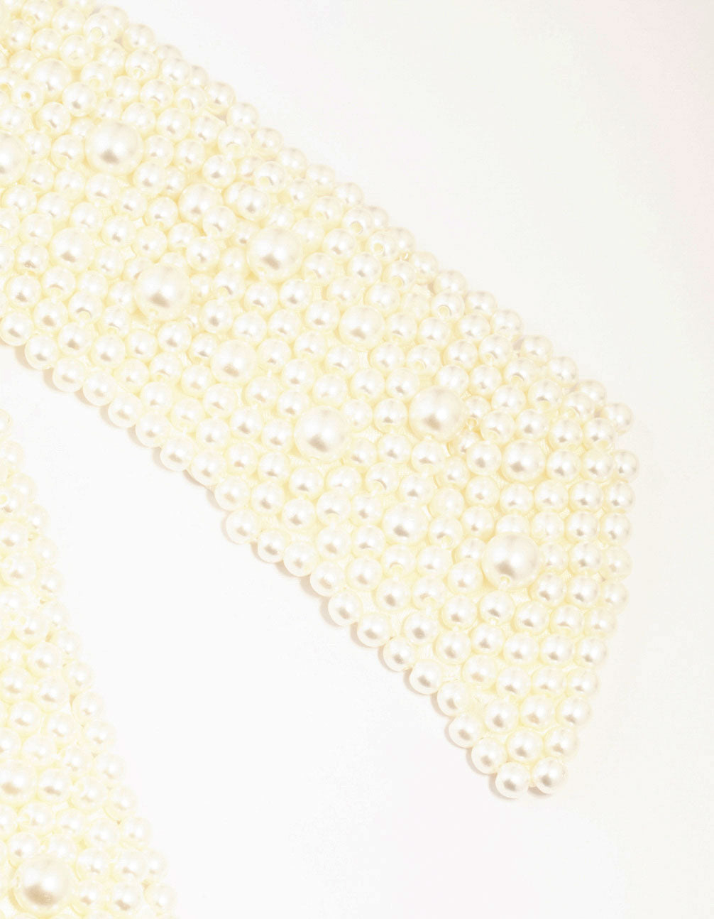 Classic Fabric Pearl Bow Clip