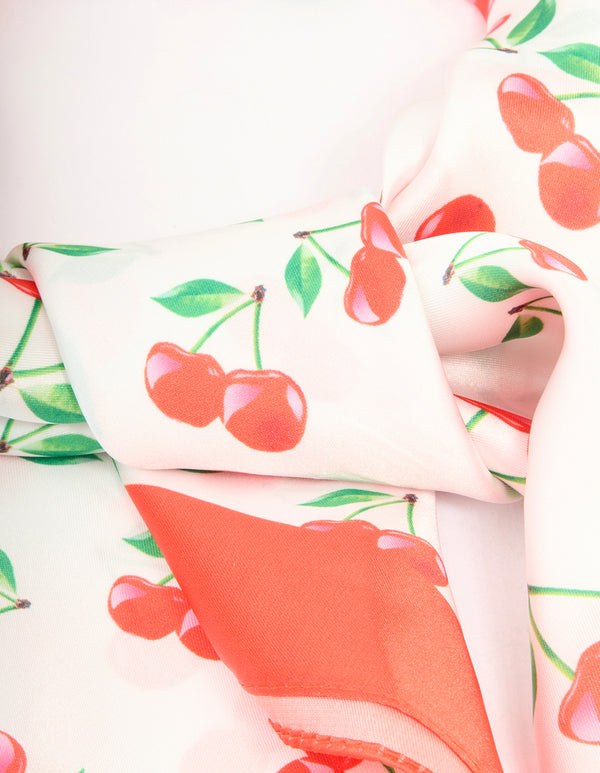 Classic Cherry Fabric Scarf