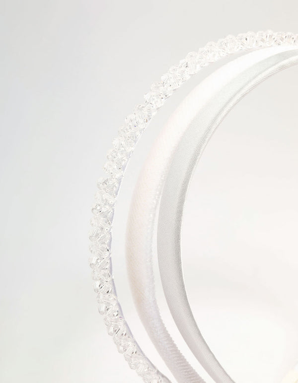 Velvet Satin Headband 3-Pack